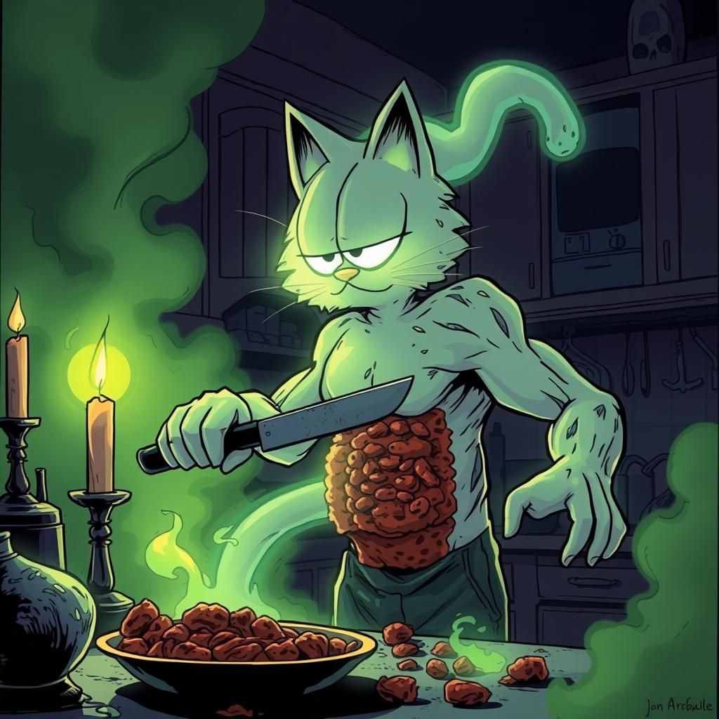 Ghostly Garfield's Macabre Kitchen Nightmare