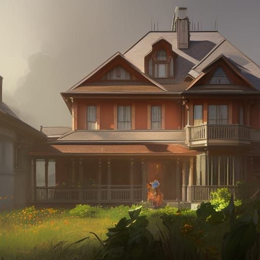 Hyperdetailed Suburban House in Dynamic Lighting