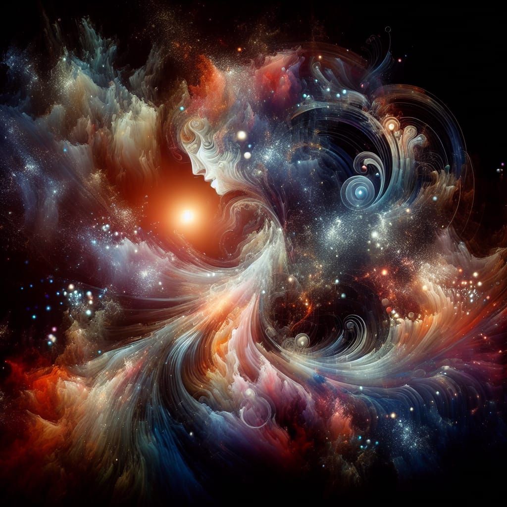 Ethereal Cosmos: A Cinematic Emergence of Beauty