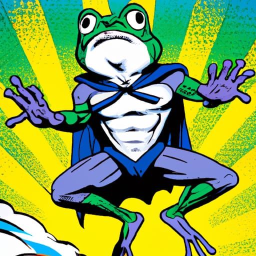 Super Frog Comic Book Art