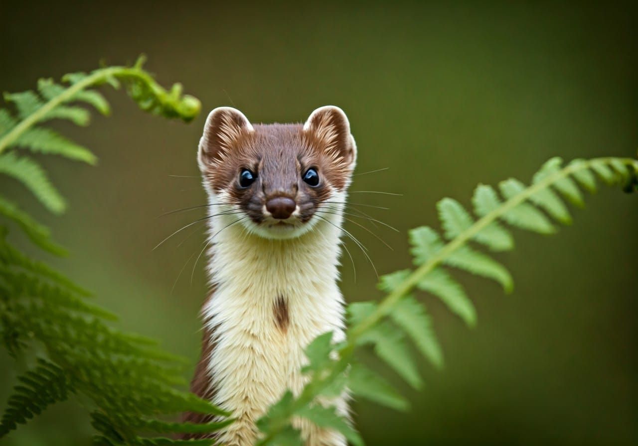 Adorable Weasel in Forest - Wildlife Photography