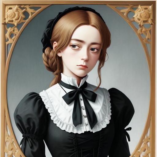 Victorian Maid in Anime Key Visual Style