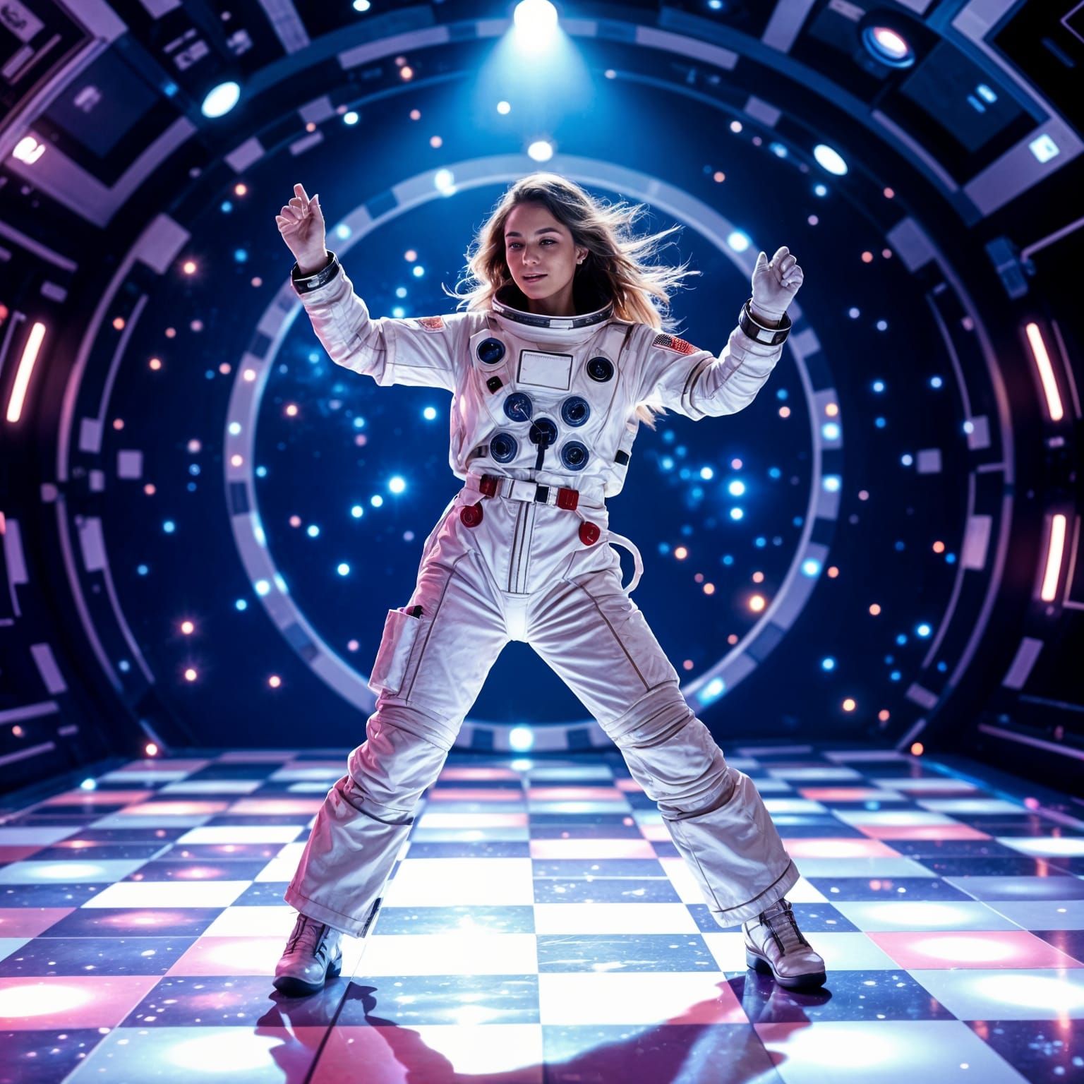 Astronaut Disco Dancer in Spaceship