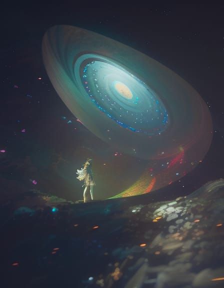 Iridescent Magic Portal Dreamscape Illustration