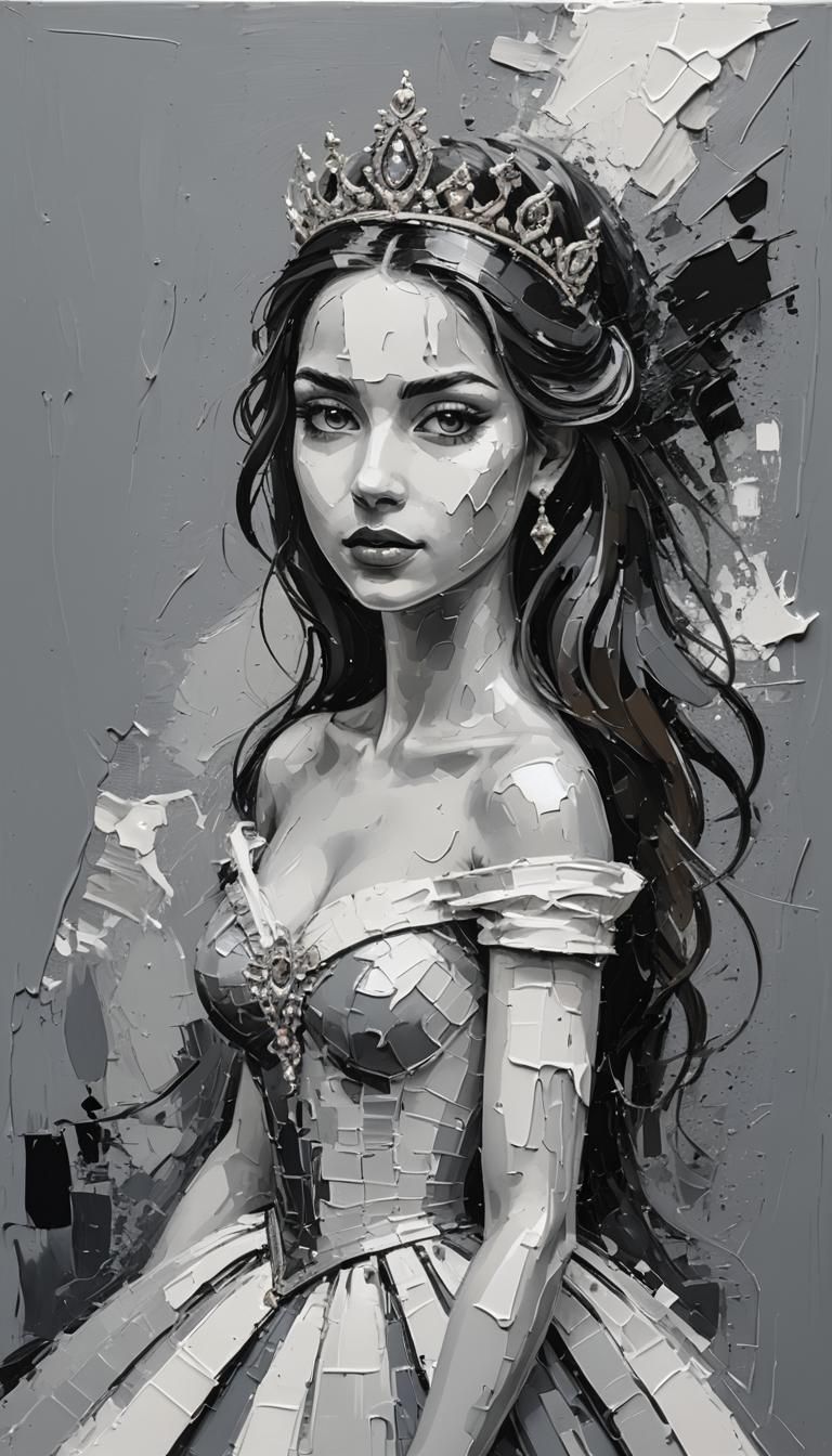 Grey & White Princess