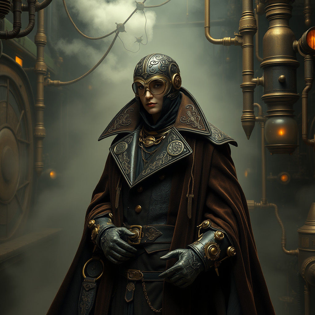 Hydropunk Figure in Industrial Sci-Fi Setting