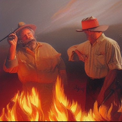 Ethereal Flames: An Oil Painting in Gurney Style