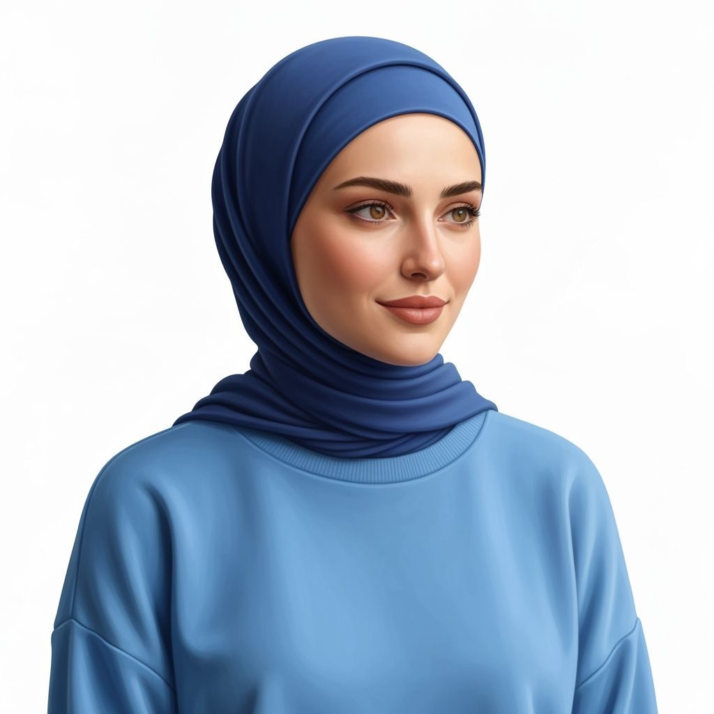 Detailed Portrait of Woman in Hijab