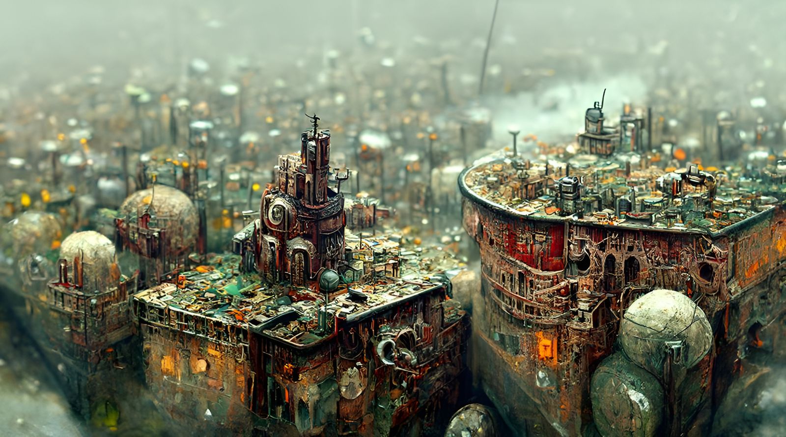 Dystopian King's Landing Bird's-Eye View Illustration