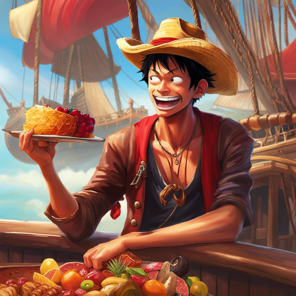 when Luffy sees food