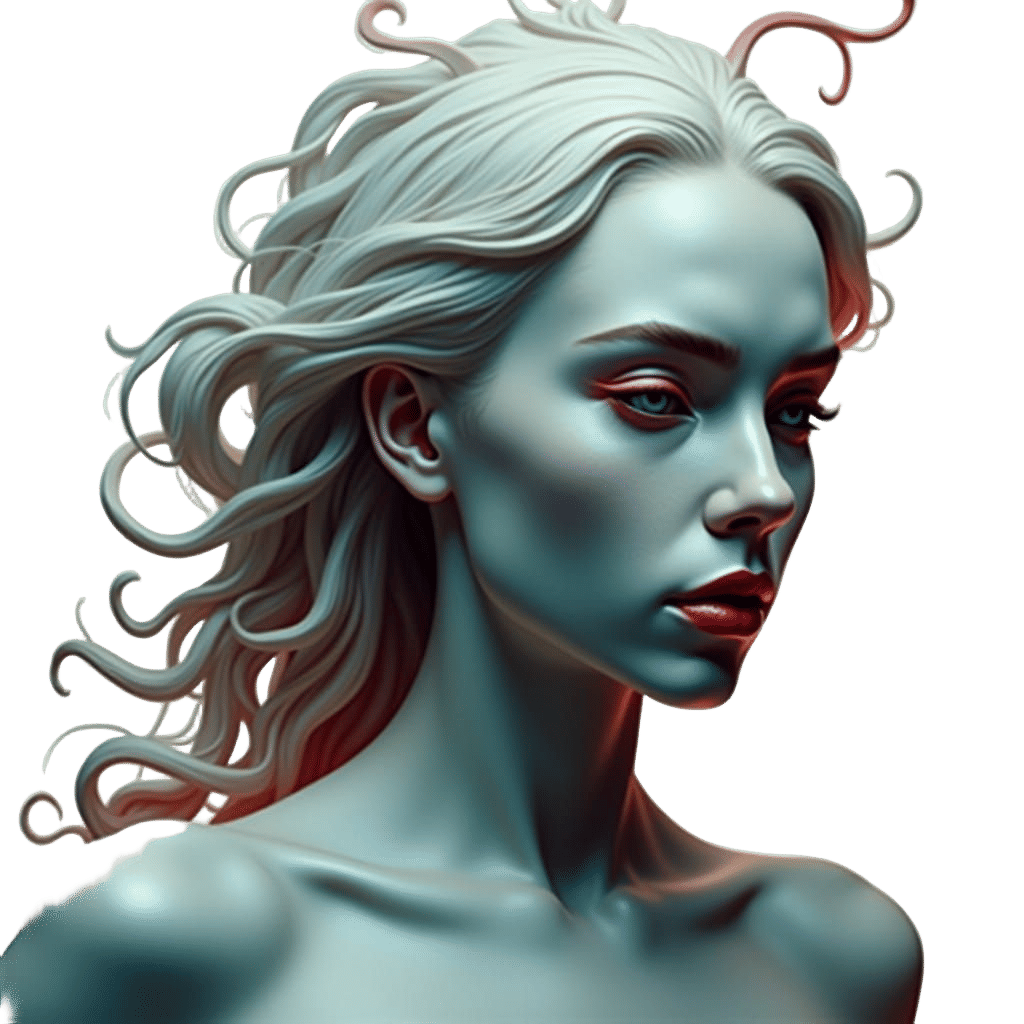 Twisting Abstract Forms in Vibrant Red Hues