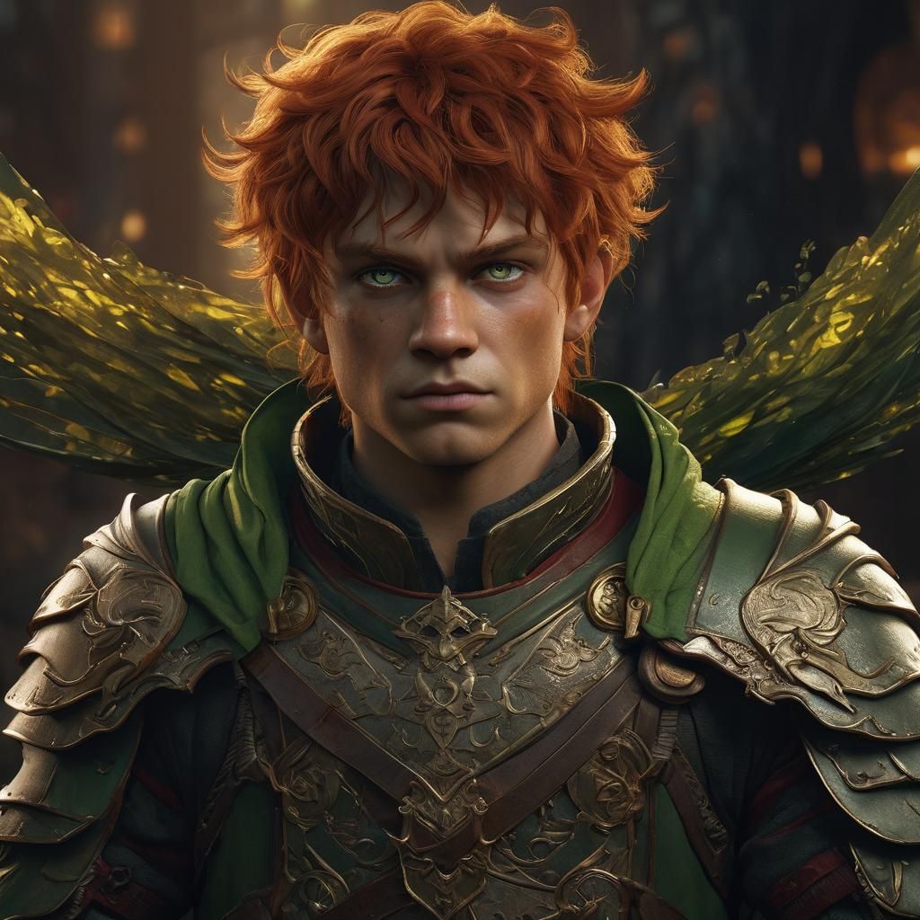 Heroic Halfling Aasimar Concept Art in Dreamlike Setting