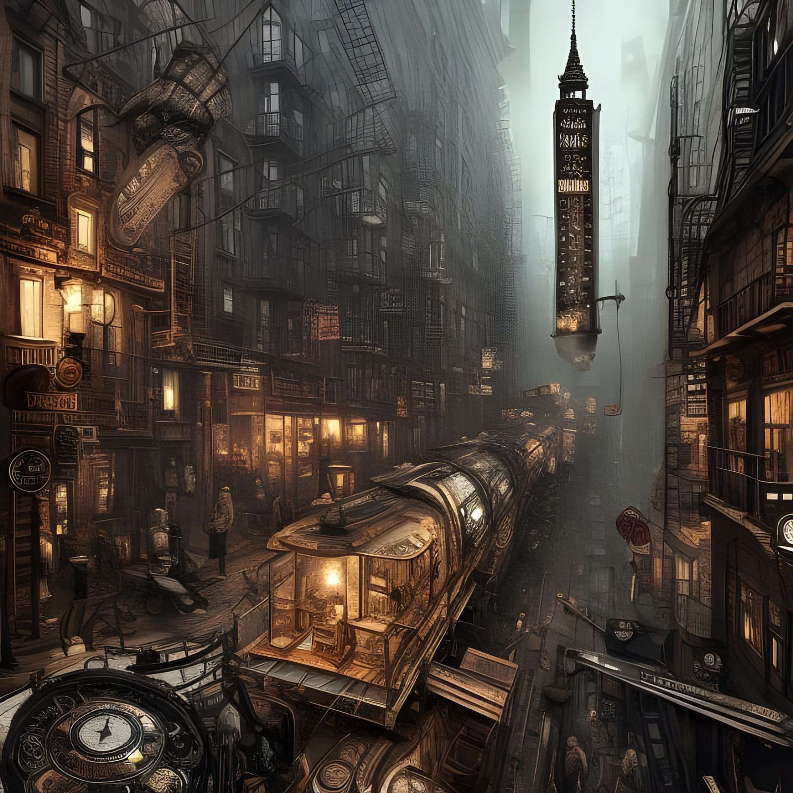 Gothic Steampunk Post-Apocalyptic New York Masterpiece