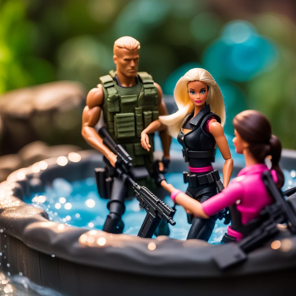 G.I. Joe and Barbie Hot Tub Photo