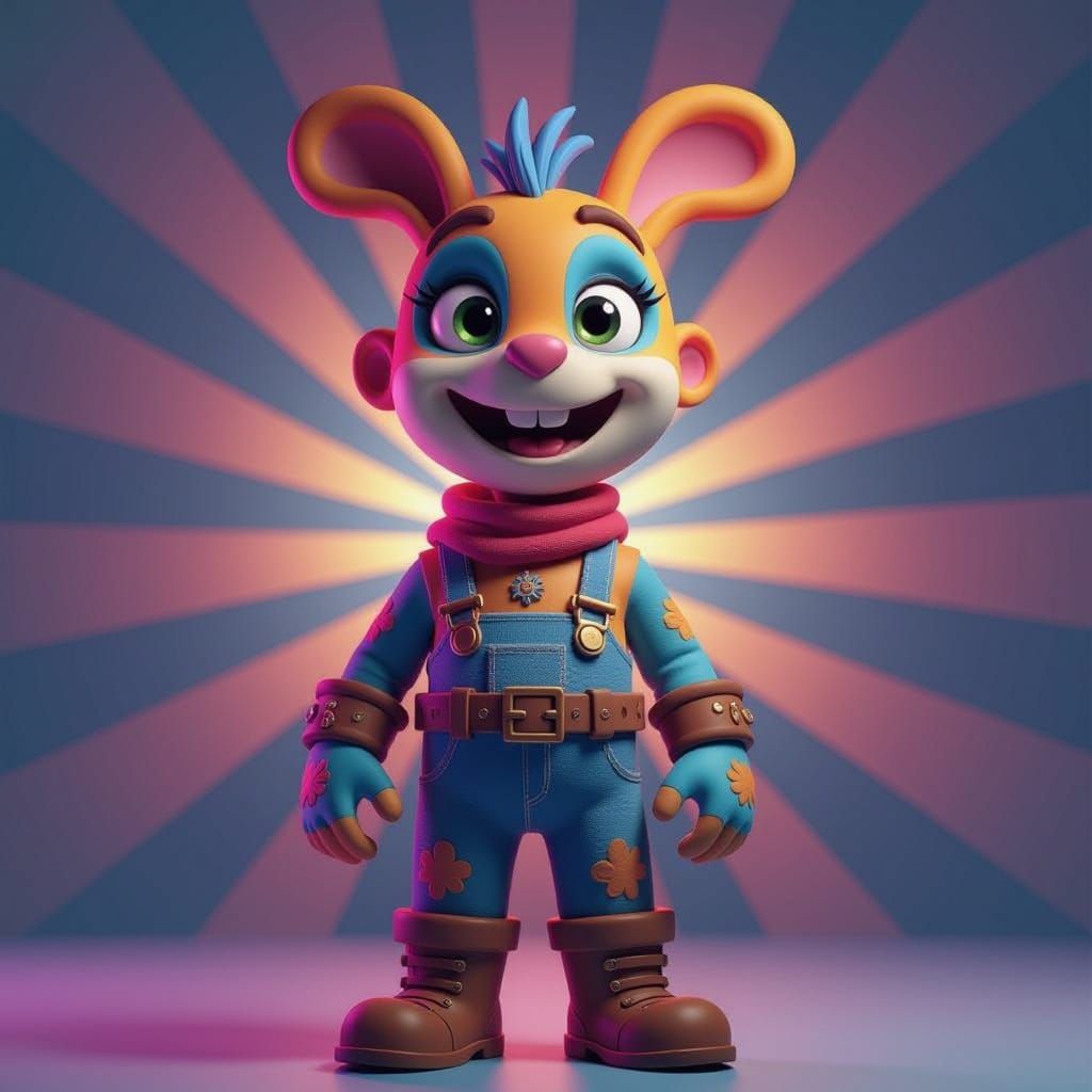 Whimsical 3D Character in Cinematic Style