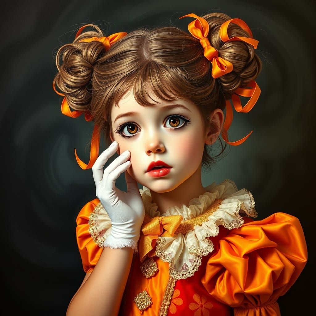 Whimsical Child in Vibrant Carnival Costume, Hyperrealistic ...