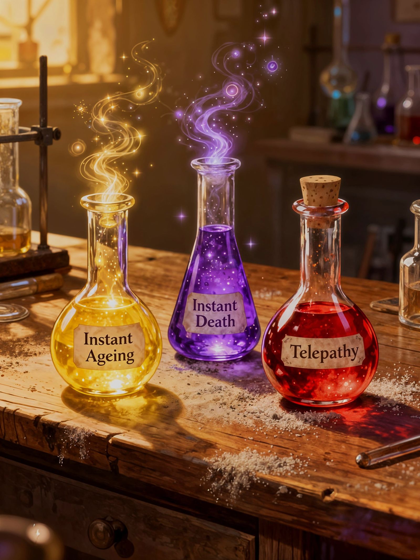 Magic Potions for Ageing, Death, and Telepathy