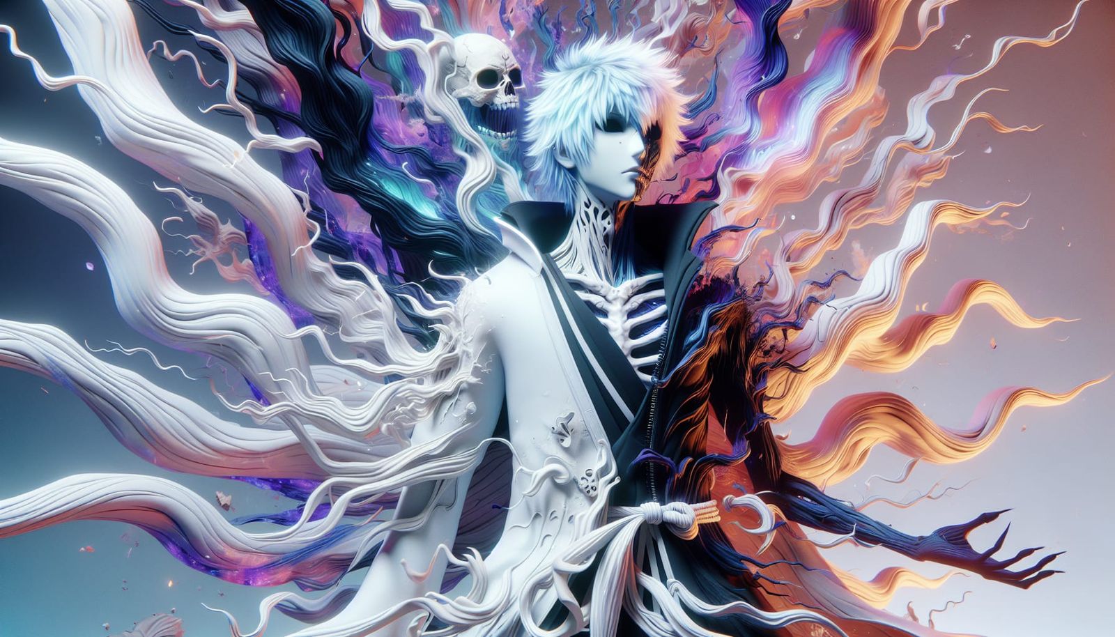 Detailed Anime Guardian in Spectral Transformation, 8K