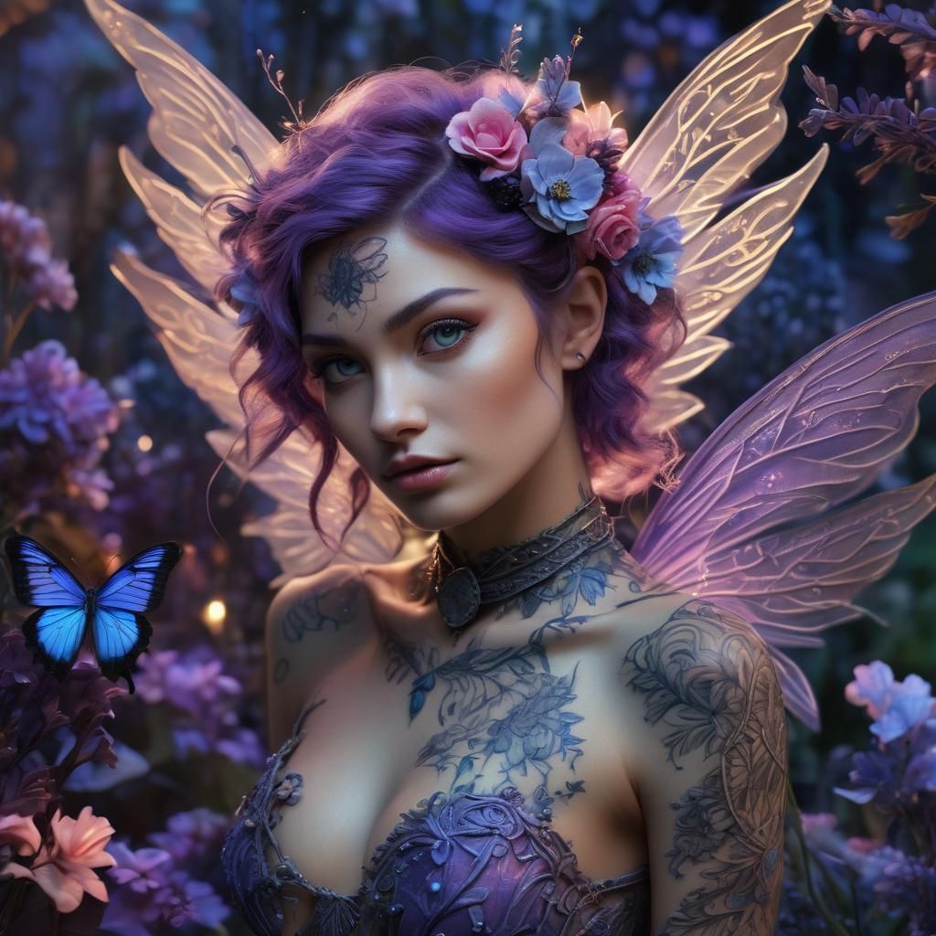 A portrait of a bold and beautiful twilight fairy