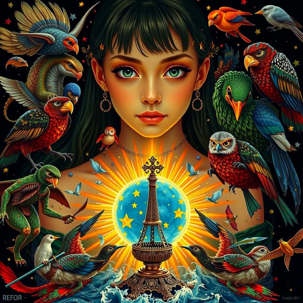 Hyperrealistic Abstract Masterpiece of Vivid Colors