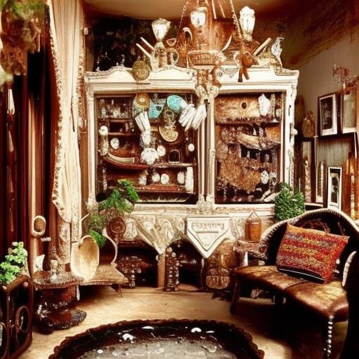 Jeweled Lunar House with Ethereal Food