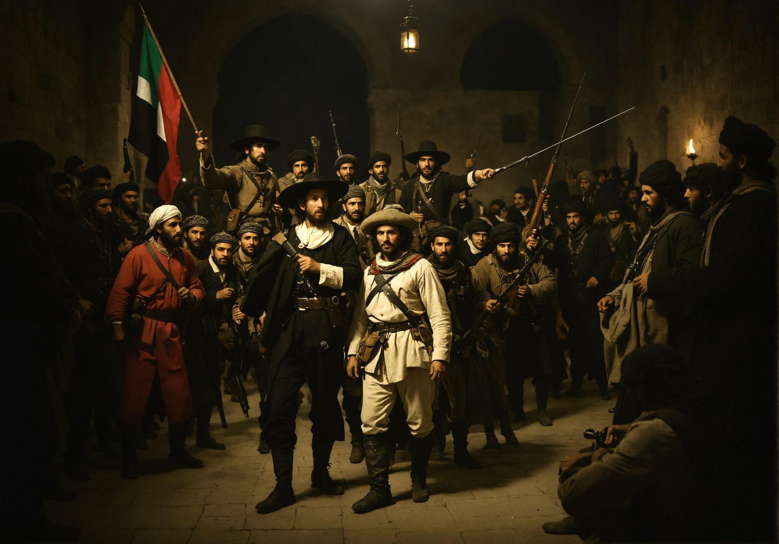 Palestinian Freedom Fighters: A Rembrandt-Inspired Night Wat...