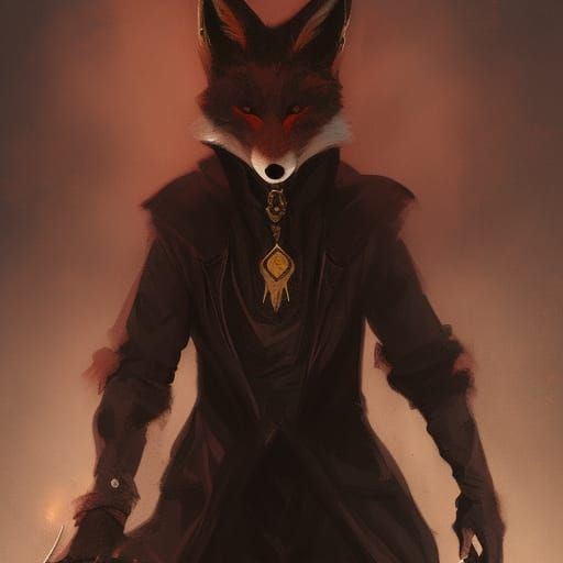 Sinister Anthro Fox Black Mage