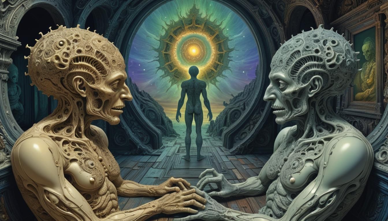 Intricate Humanoid Argument in Maximalist Style