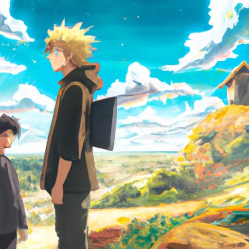 Naruto in Studio Ghibli Anime Style