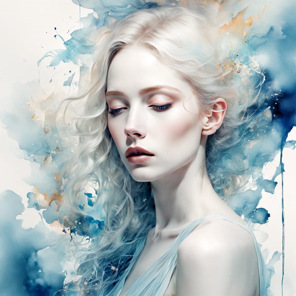 Ethereal Woman in Dreamlike Atmosphere