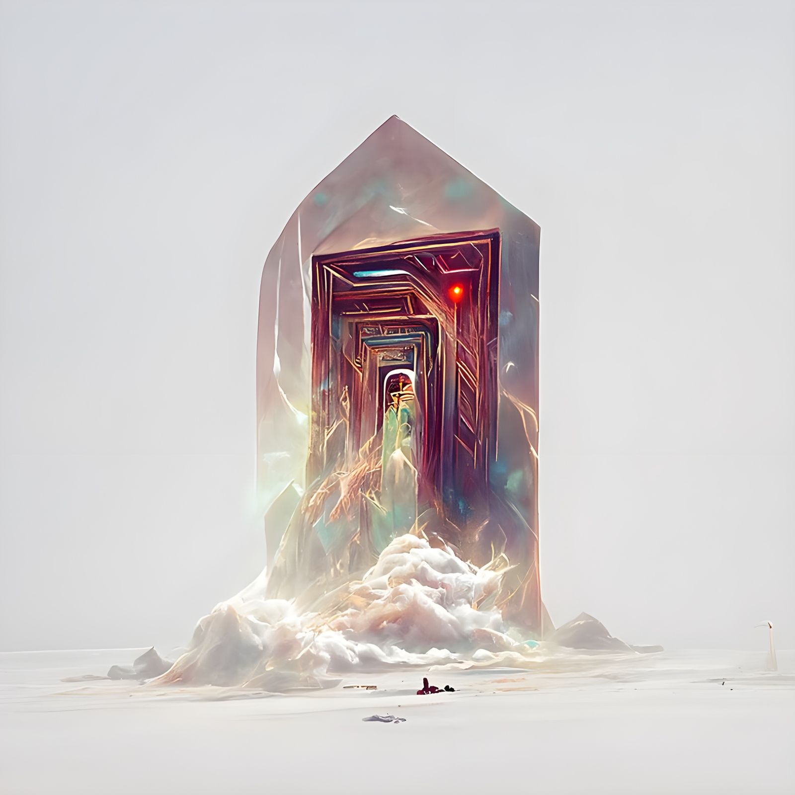 Doorway From Non-Existence: A Surreal Digital Illustration