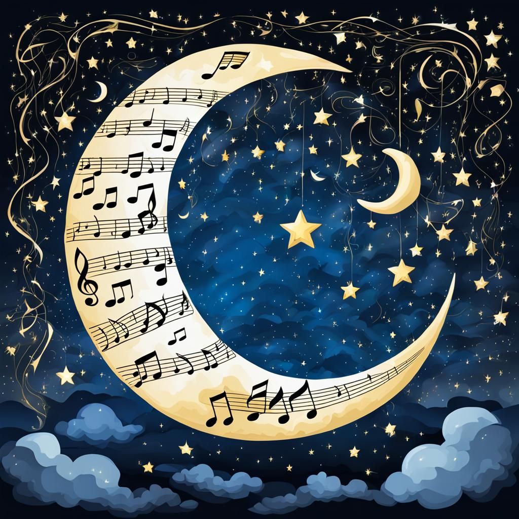Moonlit Lullaby: Crescent Moon's Song