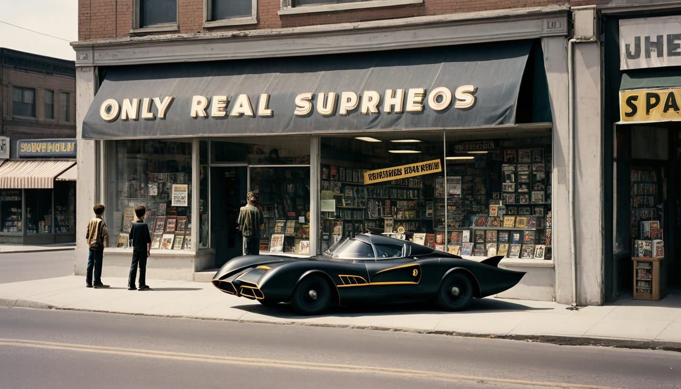 Comic Book Store for Real Superheroes in Summer