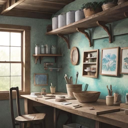 Artisanal Soap Making in Watercolor Style