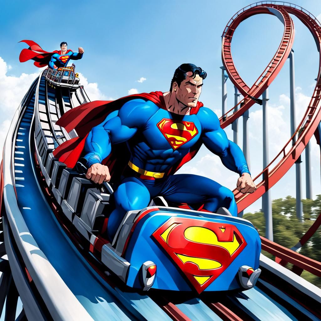 Superman's Thrilling Rollercoaster Ride