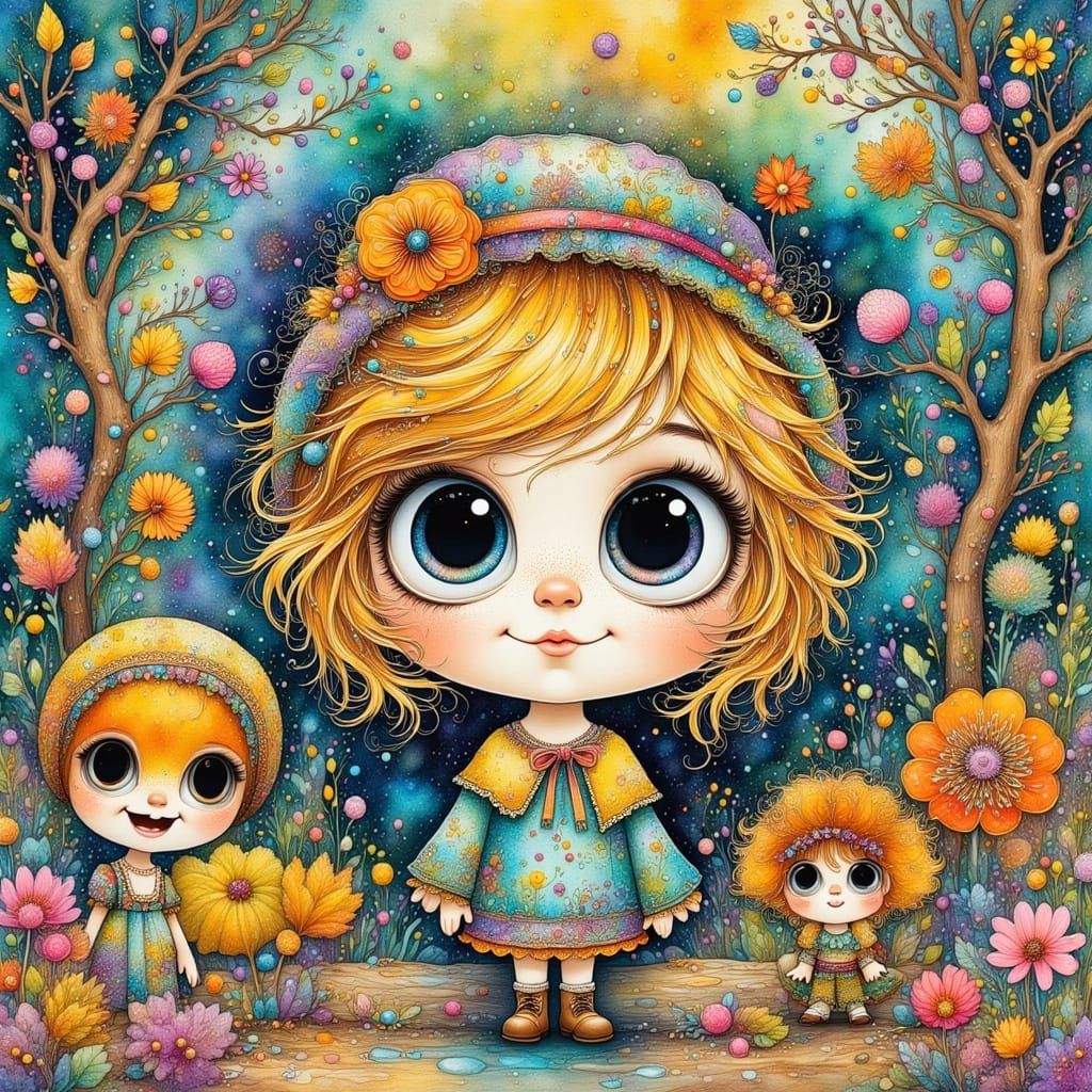 Whimsical Characters in Tove Jansson Style