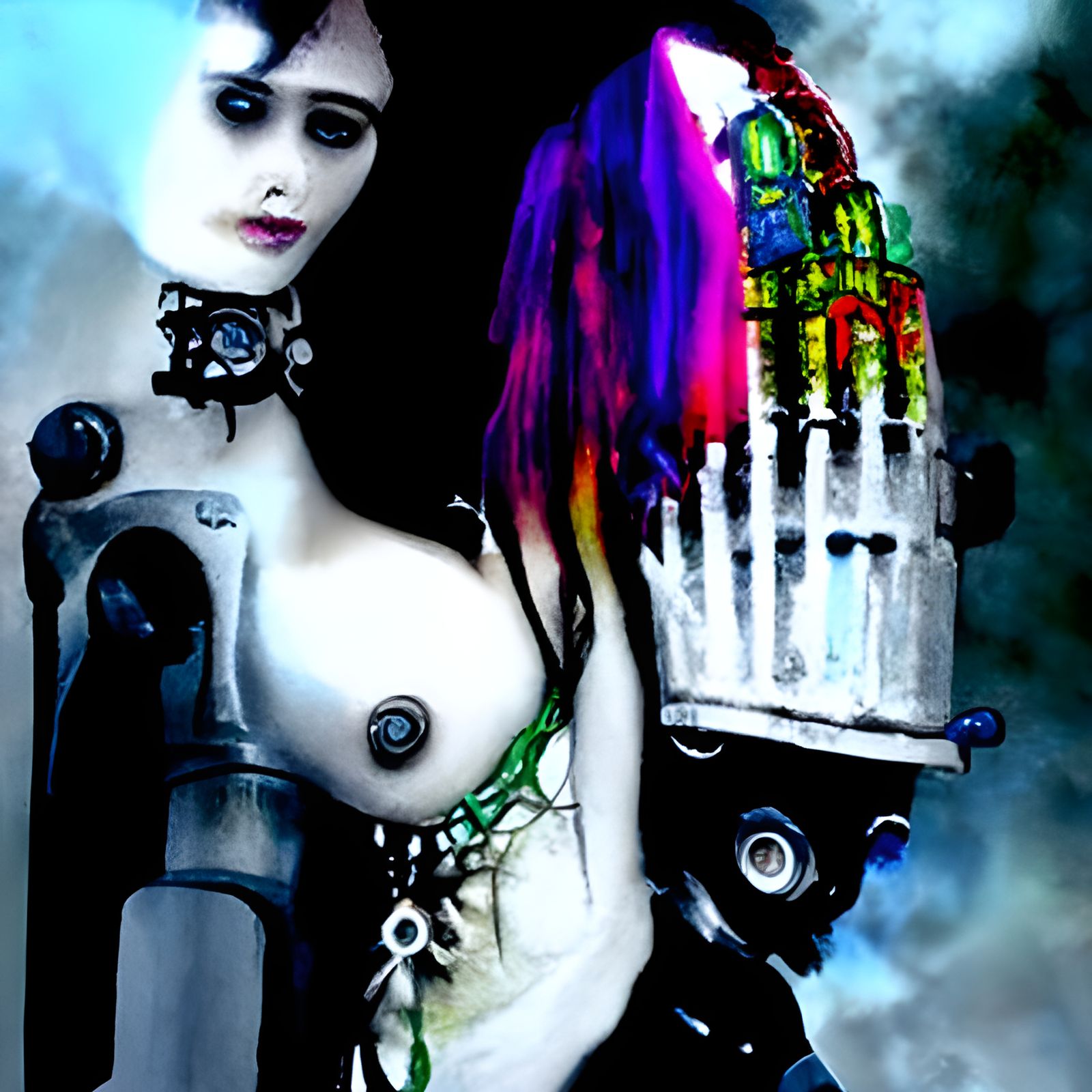 Ethereal Gothic Beauty in Biopunk Romanticism