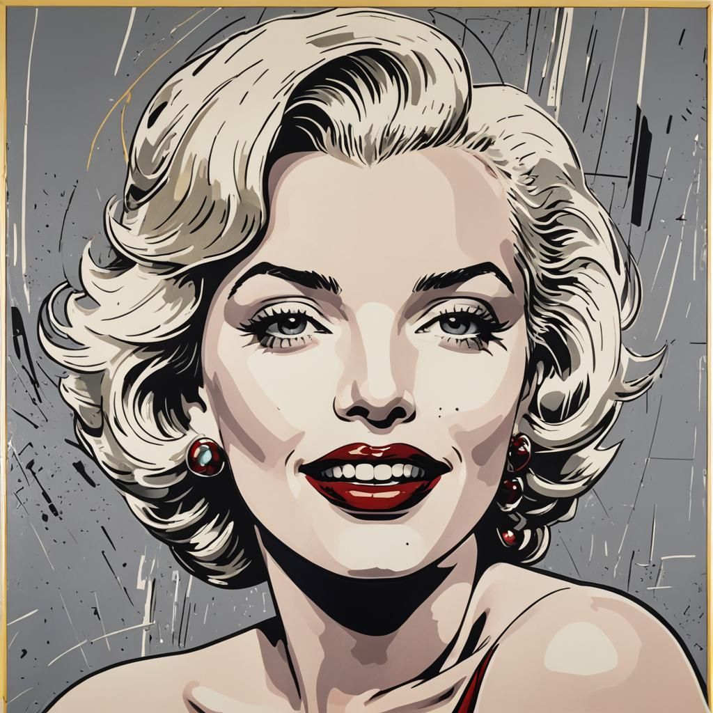 Abstract Pop Art Marilyn Monroe Portrait