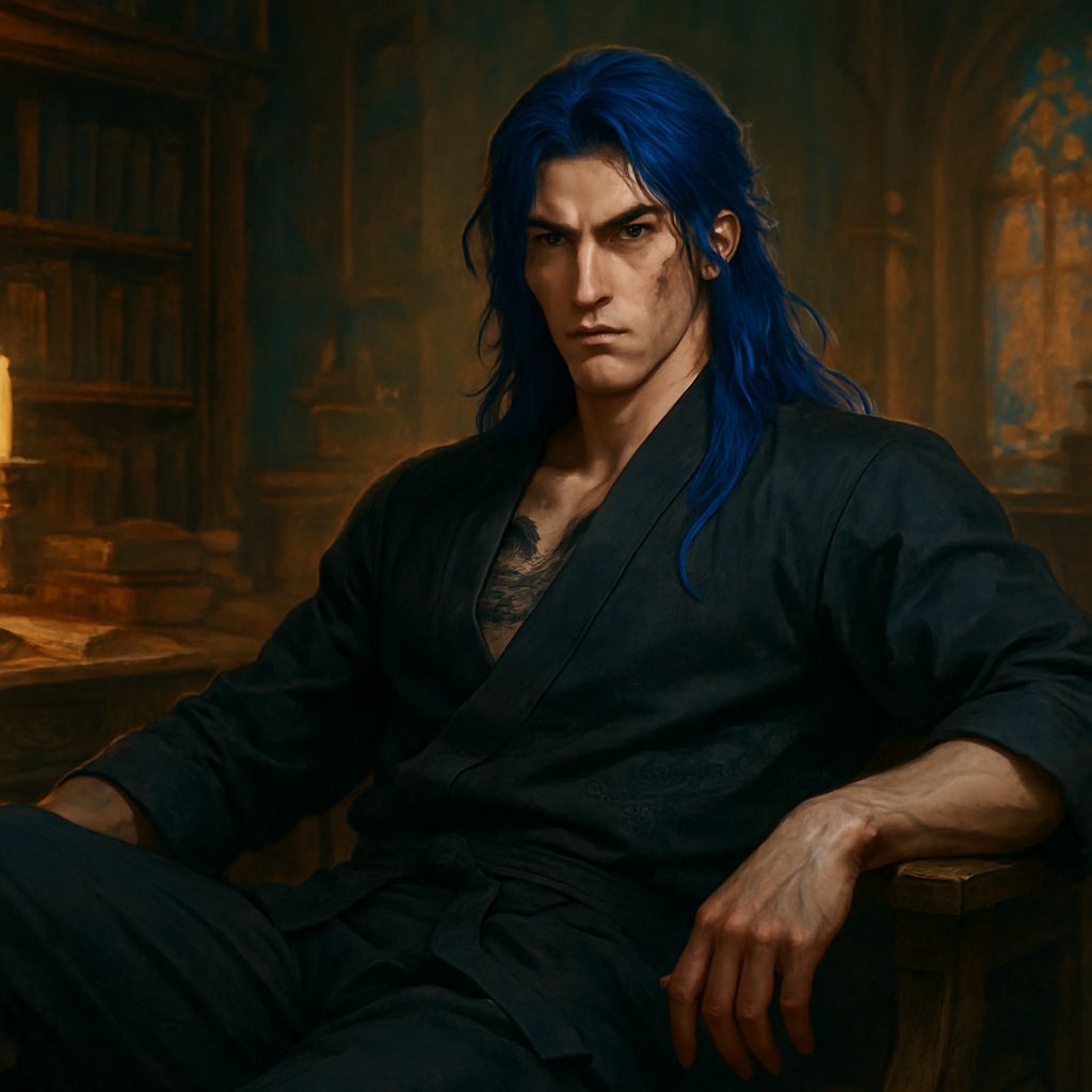 Fantasy Male Portrait in Digital Painting Style