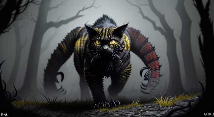 Hyperrealistic Feline Deathclaw Monster Portrait