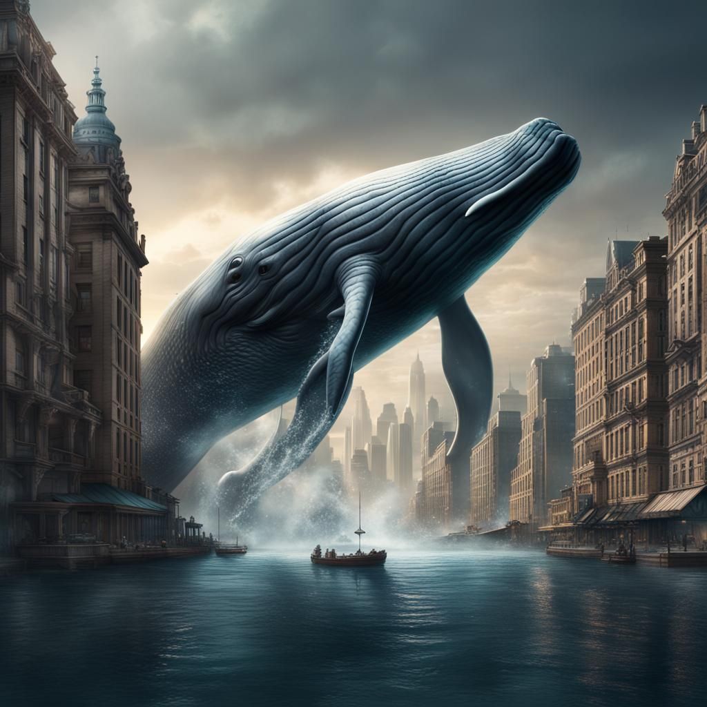 Giant Whale Cannon Balling The City
