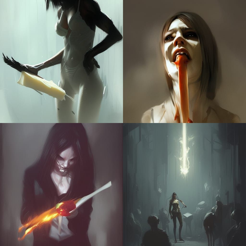 Sinister String Cheese Art by Greg Rutkowski
