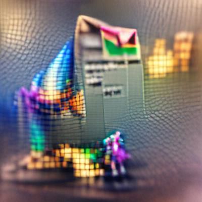 Iridescent Matte Background with Tilt-Shift Effect