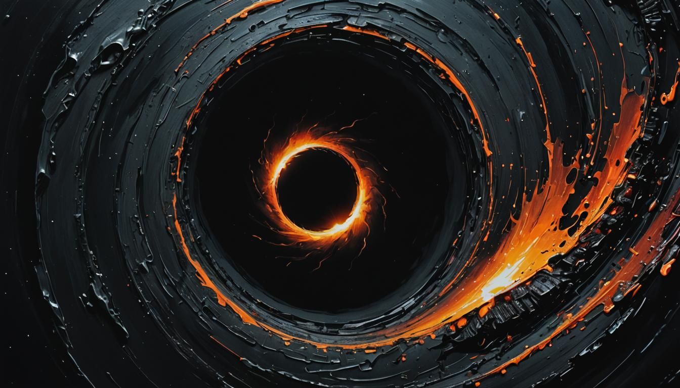 Dramatic Abstract Black Hole in Cinematic Style