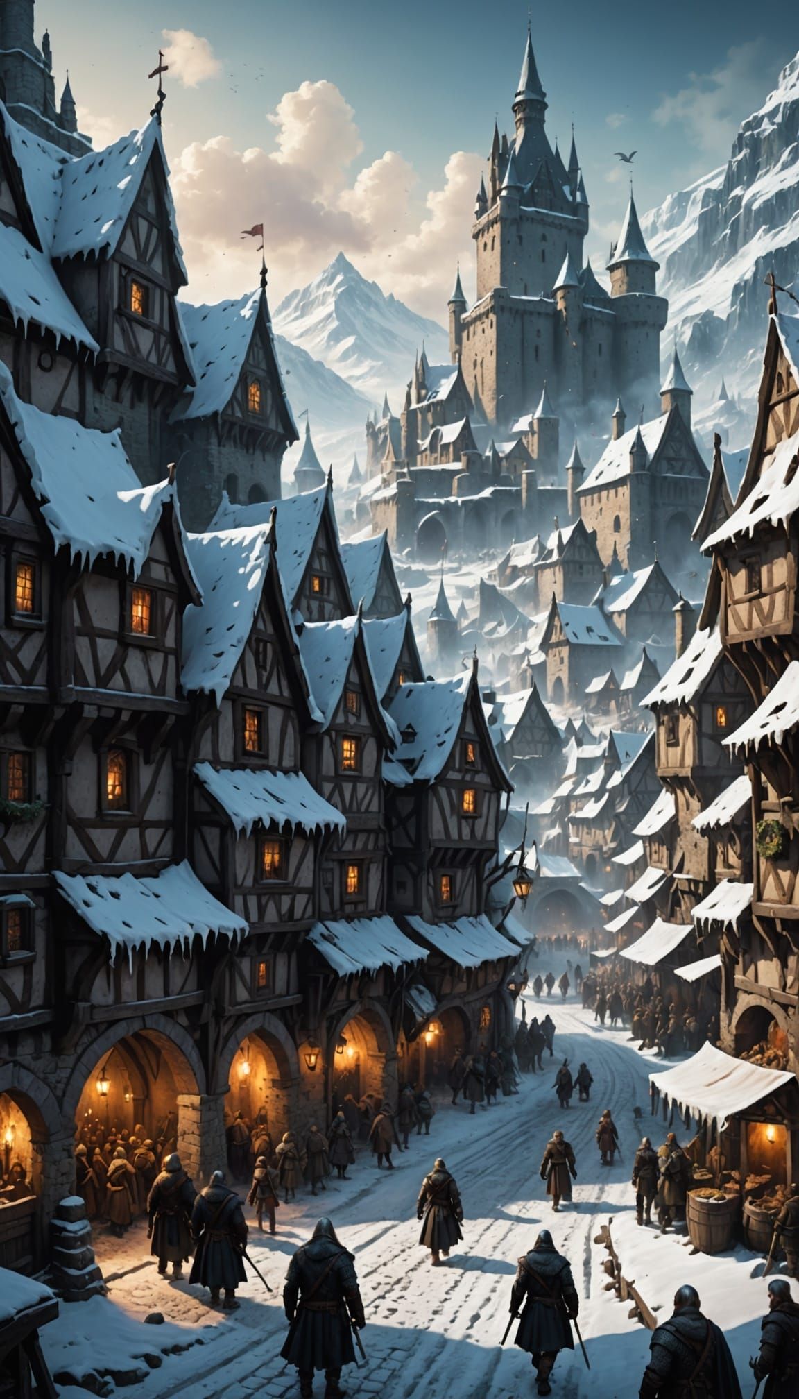 Medieval Fantasy Realm with Viking North