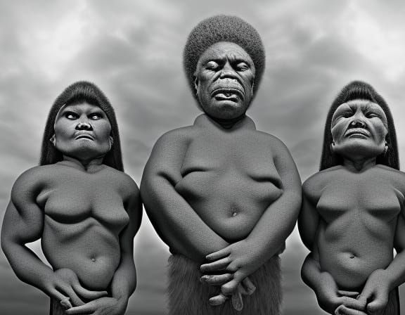 Sinister Horror Freaks Portrait in Heavy Metal Style