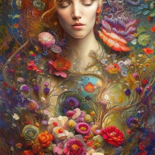 Impasto Christmas Still Life with Ornaments