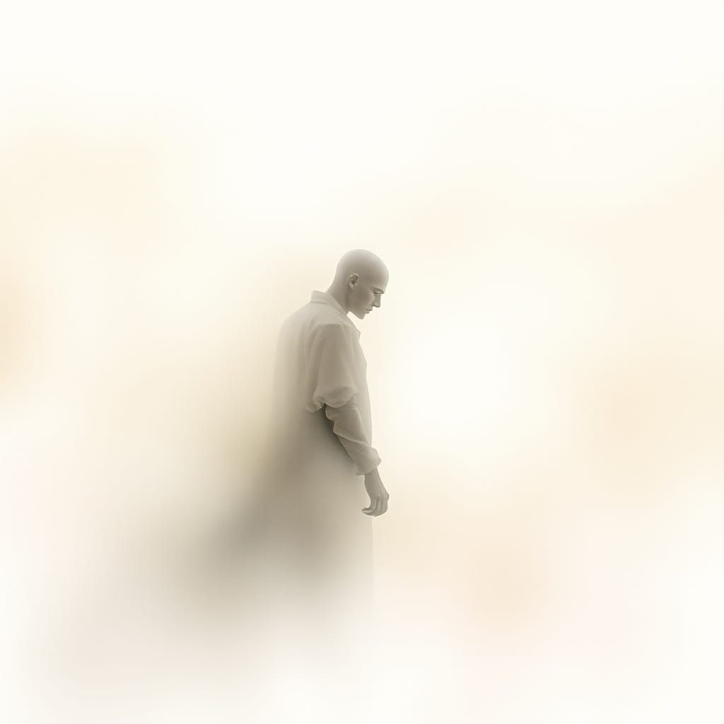 Ephemeral Figure Dissolves into the Mist