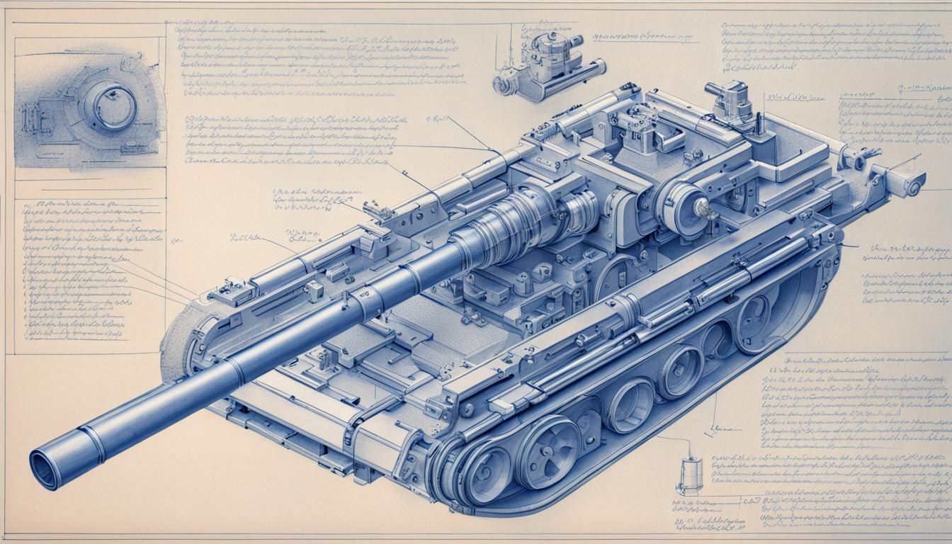 Type 96 25mm AT/AA Gun Technical Diagram