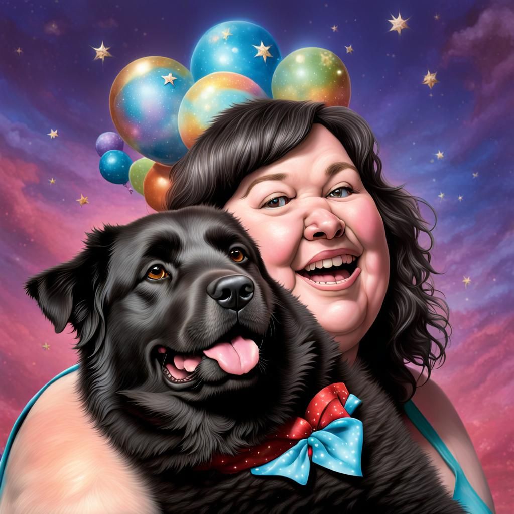 The Whimsical universe of love and a newfoundland dog.